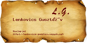 Lenkovics Gusztáv névjegykártya