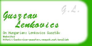 gusztav lenkovics business card