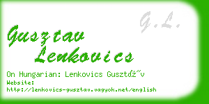 gusztav lenkovics business card